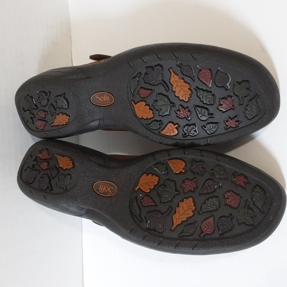 Soft leather Mary Jane shoes moccassin brown women 9M - Picture 9 of 11